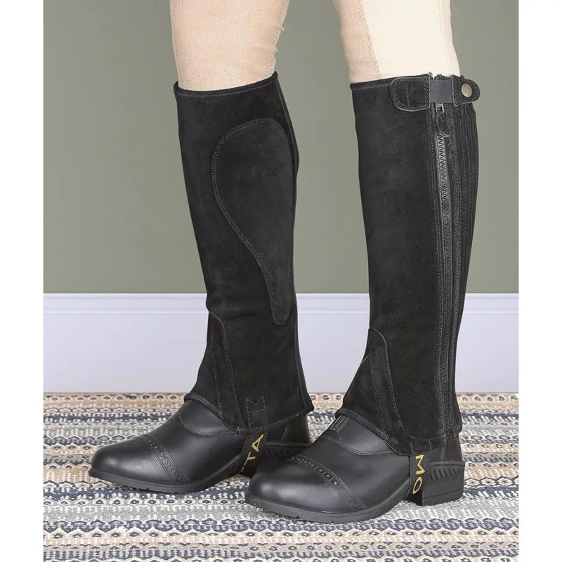 Moretta Adults Suede Half Chaps Black